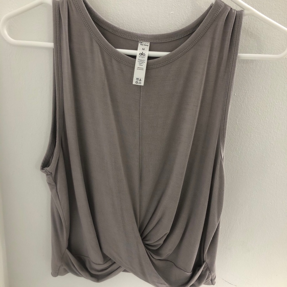 Alo Yoga grey workout tank top